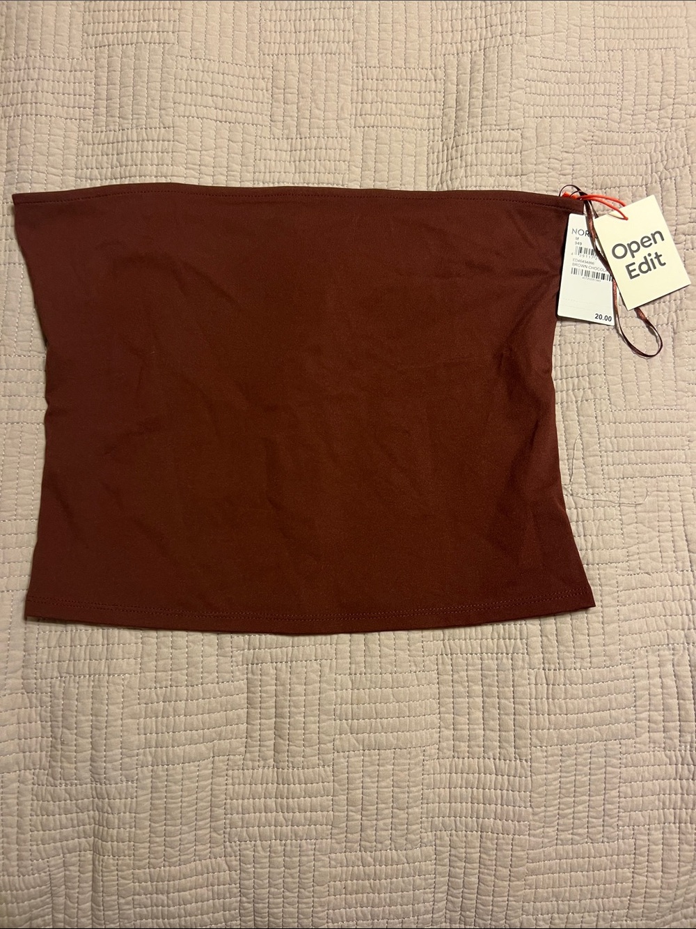 Open Edit Women's Chocolate Brown Fold-Over Bandeau